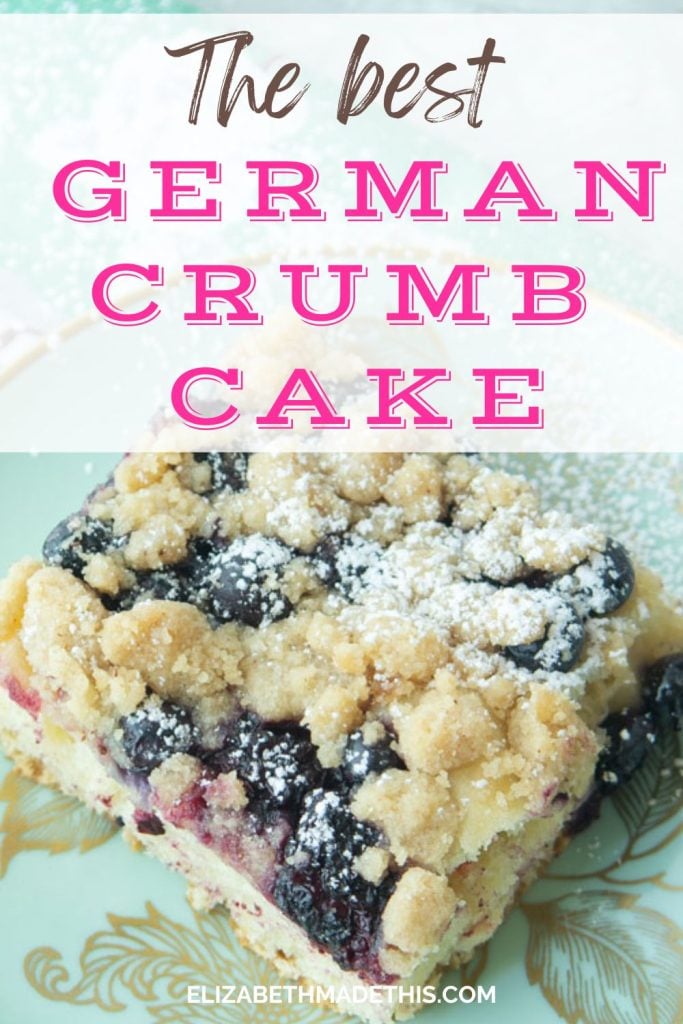 German crumb cake Pinterest image