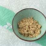 finished streusel in a bowl