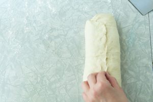pinching seam on bread loaf