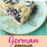 German crumb cake on plate