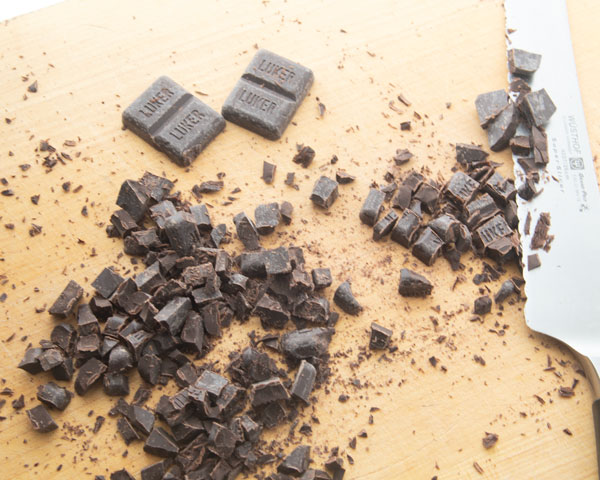 chopped chocolate