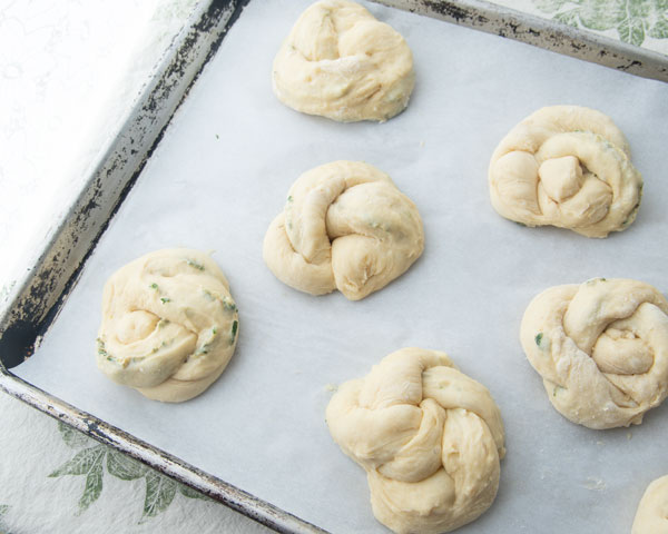 formed garlic knots