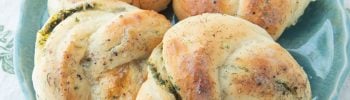 potato garlic knots on plate
