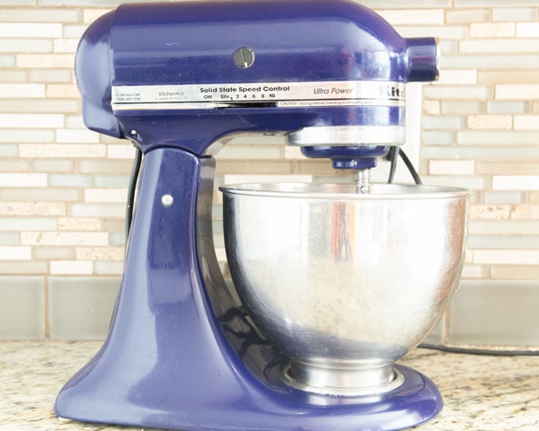 navy Kitchen Aid mixer