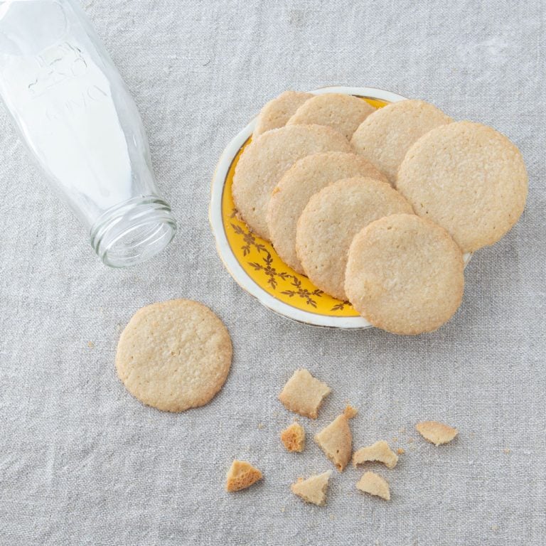 milk bottle and whole wheat butter cookies