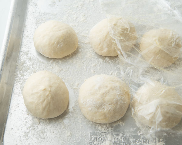 homemade pita bread dough balls