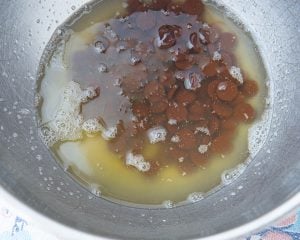 chocolate melting in butter
