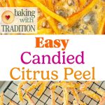 boiling orange peel and candied orange peel