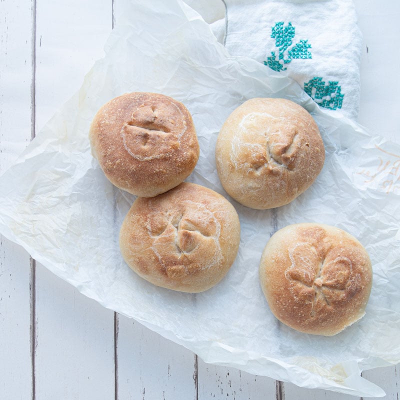 finished mini bread bowls