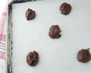 chocolate drop cookie batter