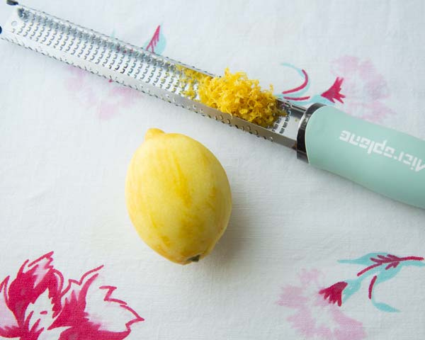 lemon and microplane grater