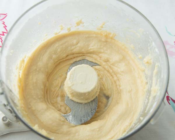 marzipan filling in food processor bowl