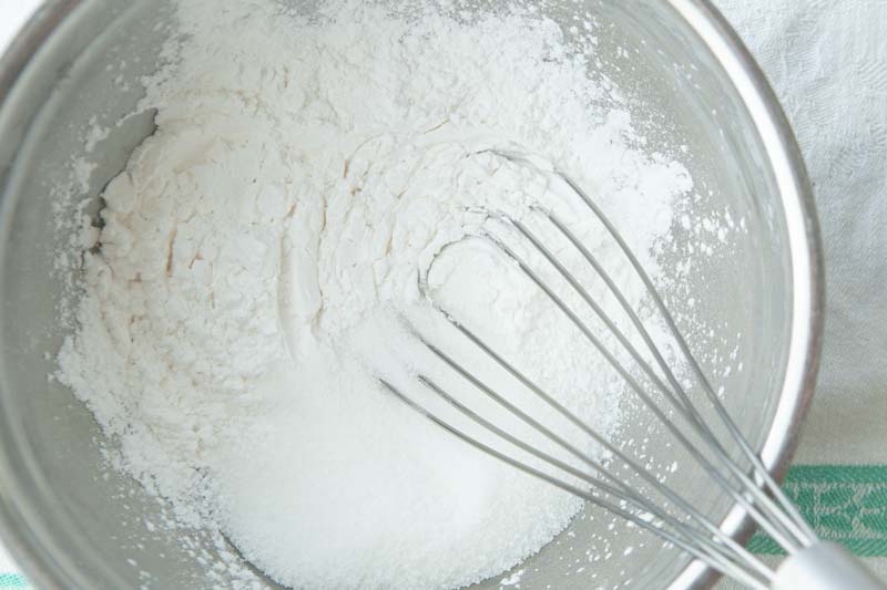 whisking starch and sugar