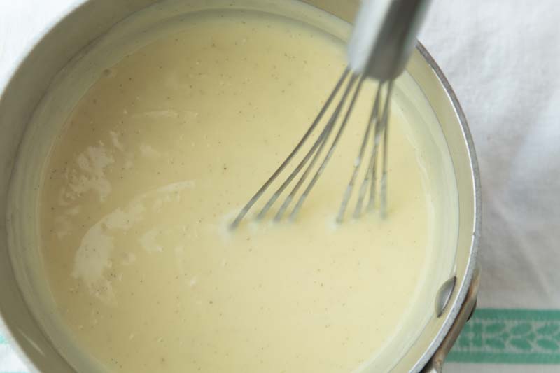 whisking vanilla pastry cream
