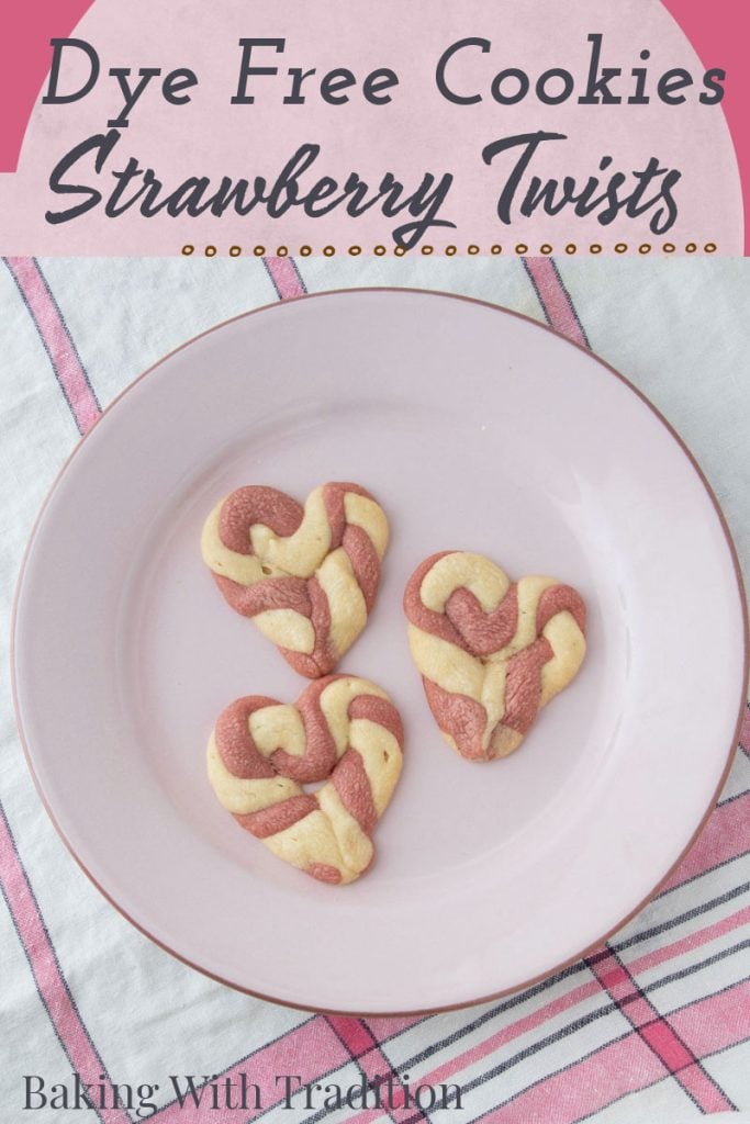 Dye free cookies on a plate with text overlay