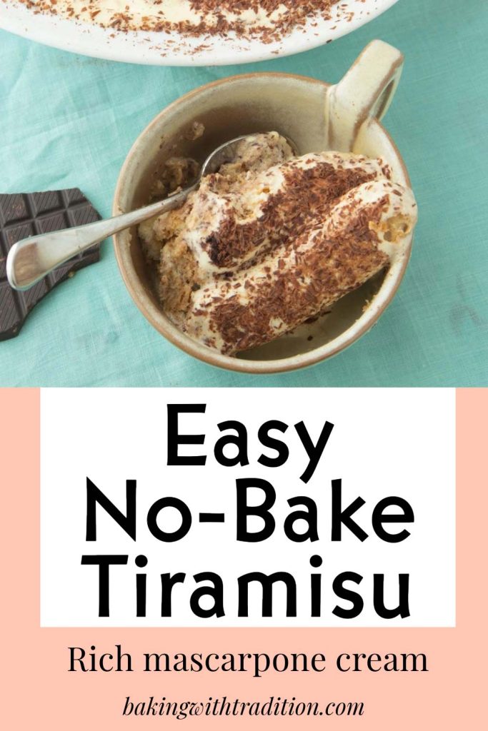 chocolate and tiramisu in cup with spoon