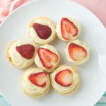 mini strawberry tarts on plate