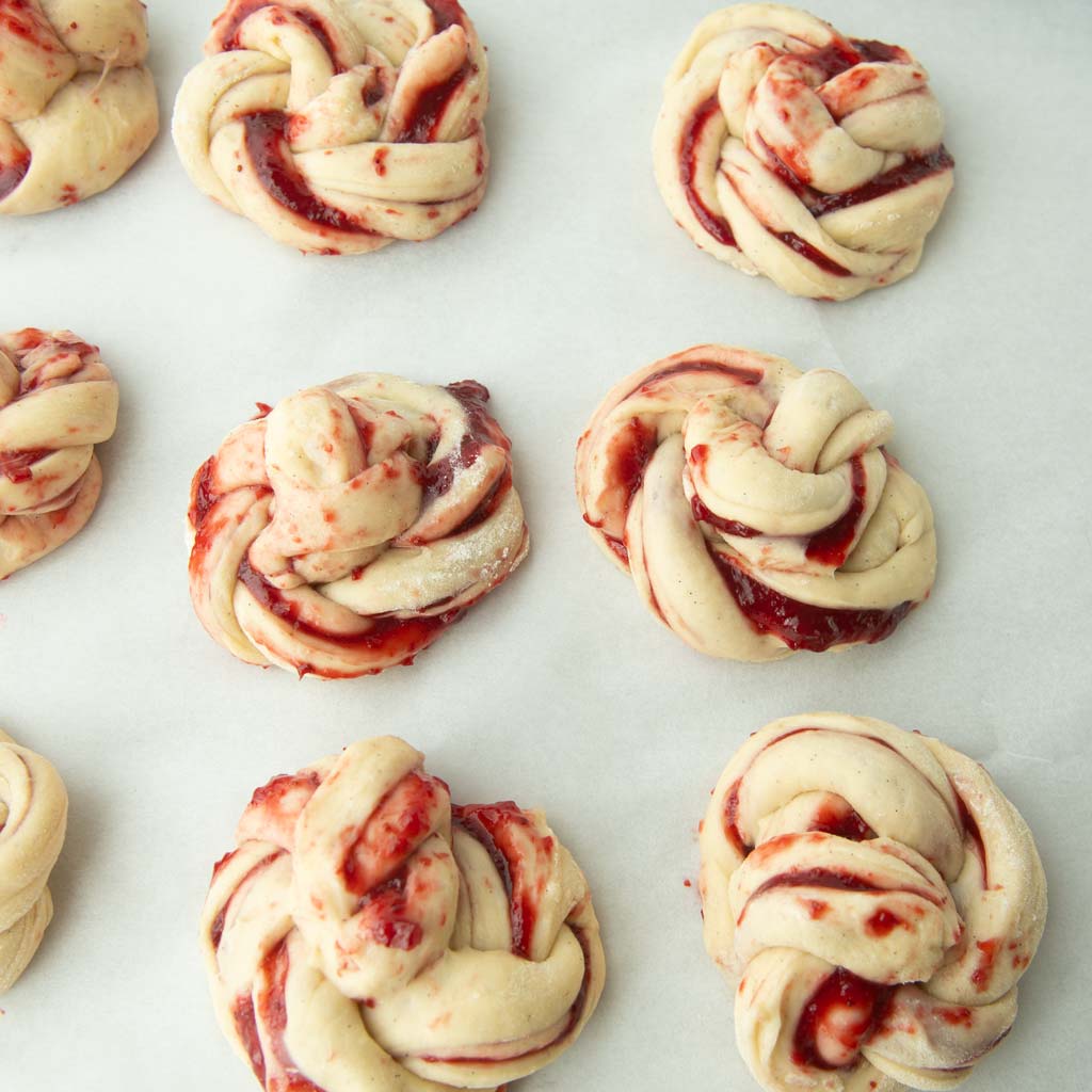 strawberry jam rolls