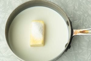 butter and salt in milk