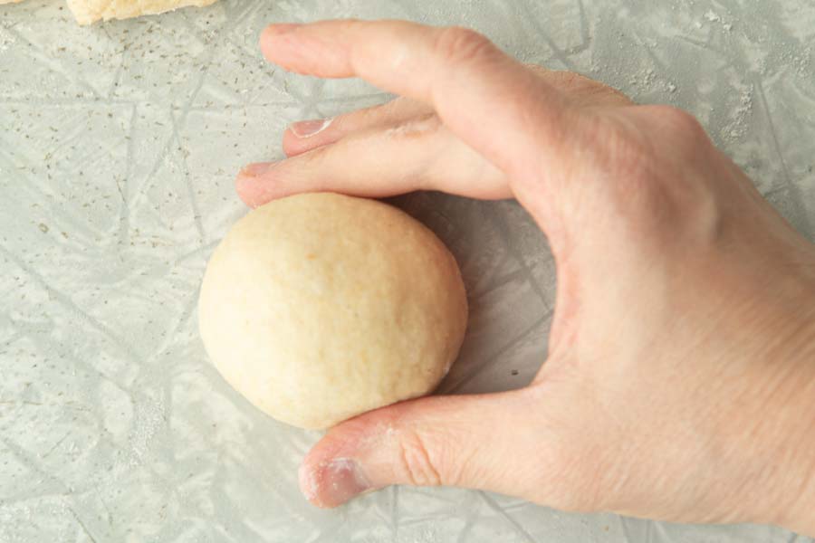 shaping dinner roll