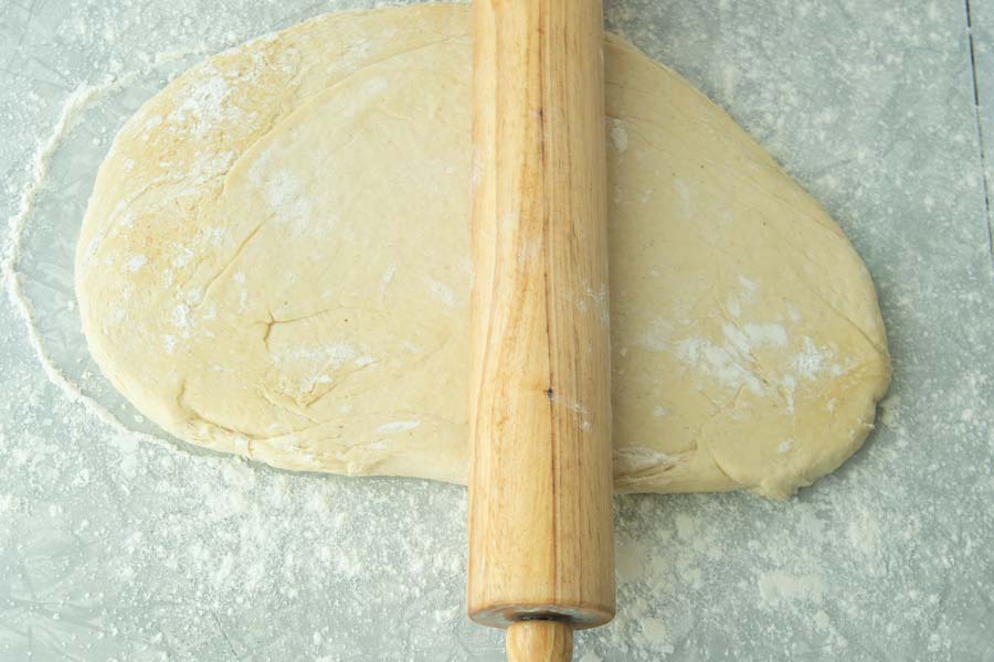 rolling overnight cinnamon rolls dough