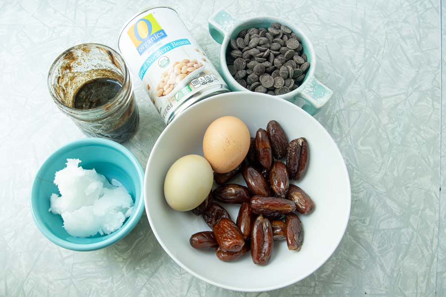 ingredients for white bean blondies