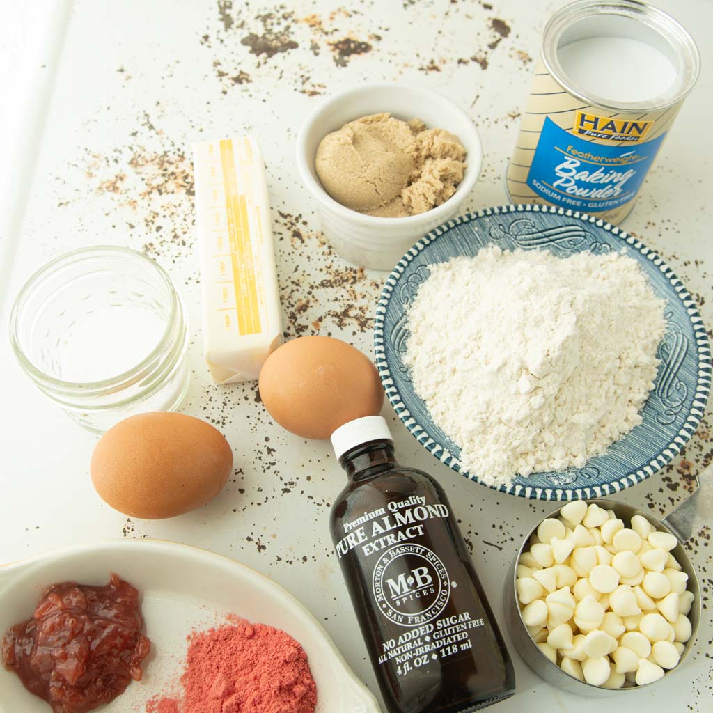 strawberry white chocolate blondies ingredients