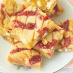 strawberry white chocolate blondies