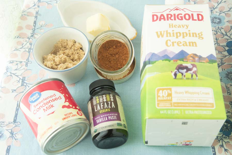 cinnamon no-churn ice cream ingredients