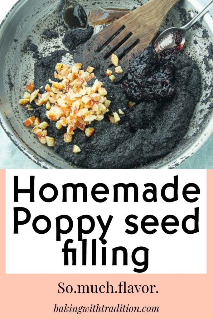 poppy seed filling in pan