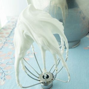 whipped cream stiff peaks on beater