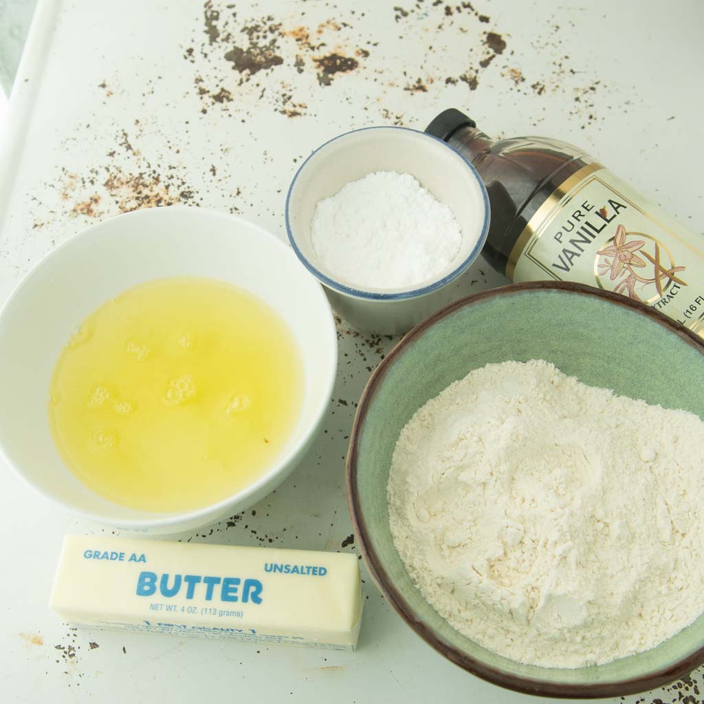 ingredients for mini waffle cones