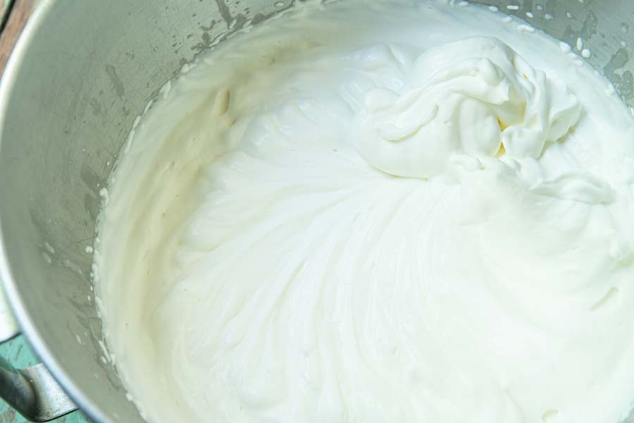 whipped cream in bowl
