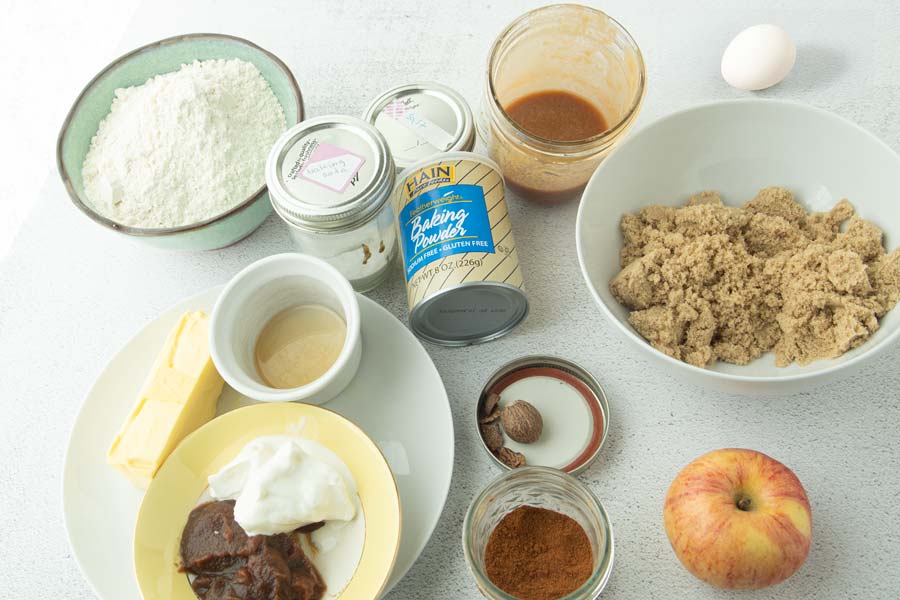 ingredients for caramel apple cookies