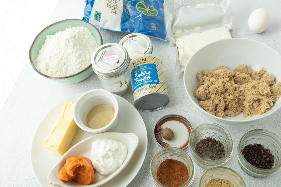 ingredients for pumpkin cookies