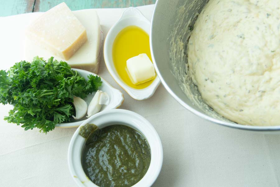 ingredients for pesto monkey bread