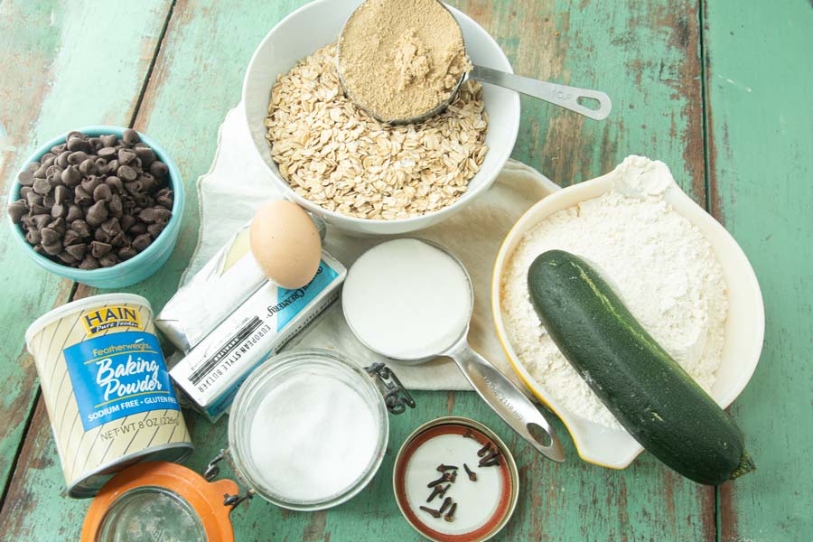 ingredients for zucchini cookies