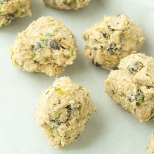 balls of zucchini cookie dough
