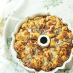 bundt pan filled with bacon monkey bread