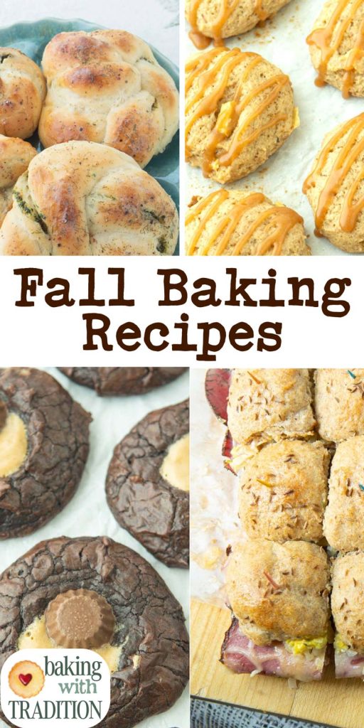 collage of fall baking recipes with text overlay