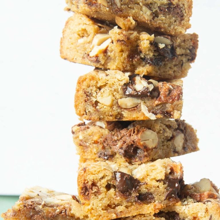 stack of kitchen sink blondies
