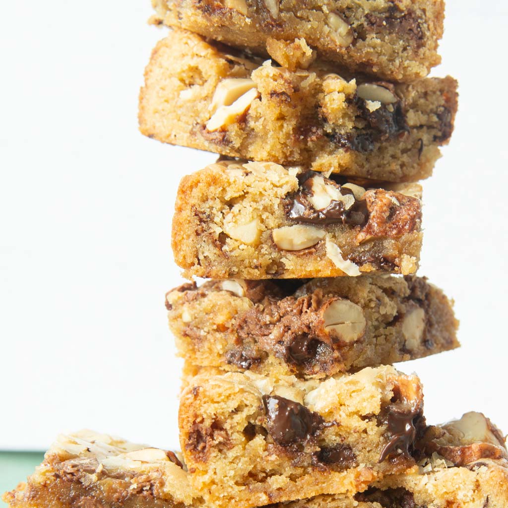 stack of kitchen sink blondies