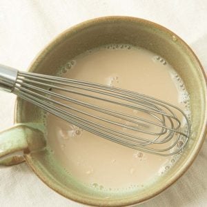 dissolving yeast in water