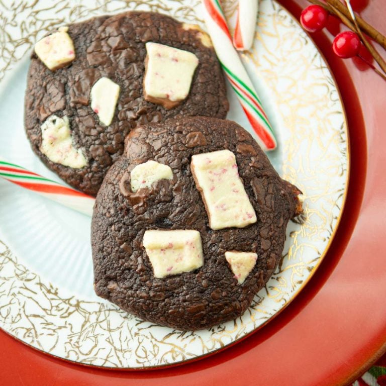 peppermint bark brownie cookies