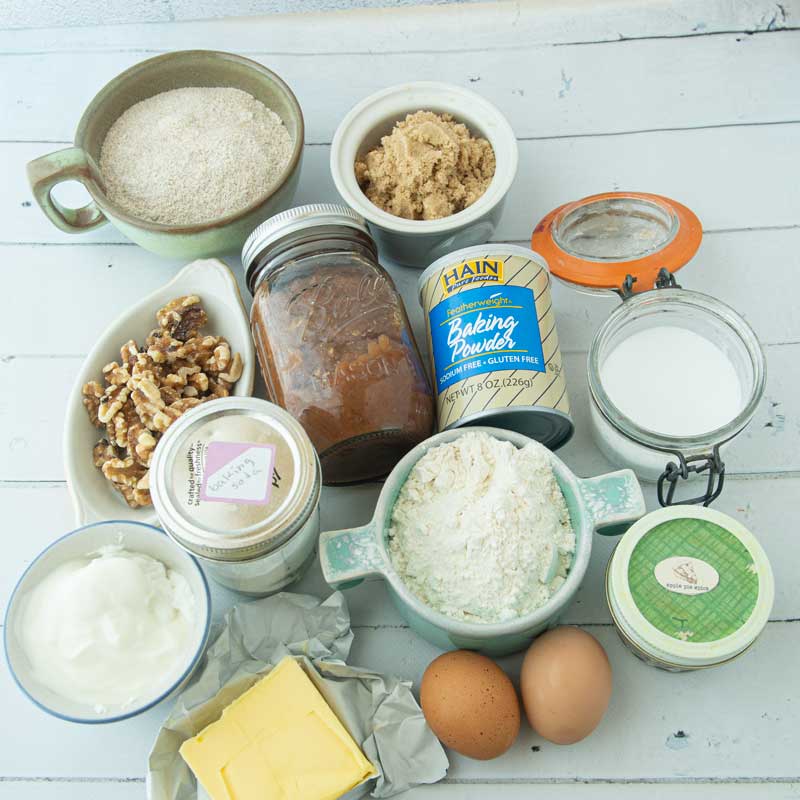 ingredients for apple butter muffins