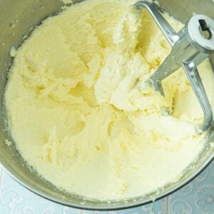 butter and sugar beaten until light and fluffy