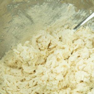 adding sour cream to dry ingredients for biscuits