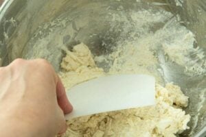 bringing biscuit dough together