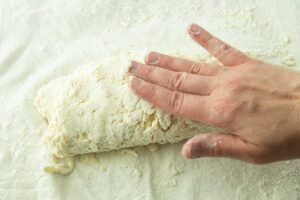 laminating biscuit dough