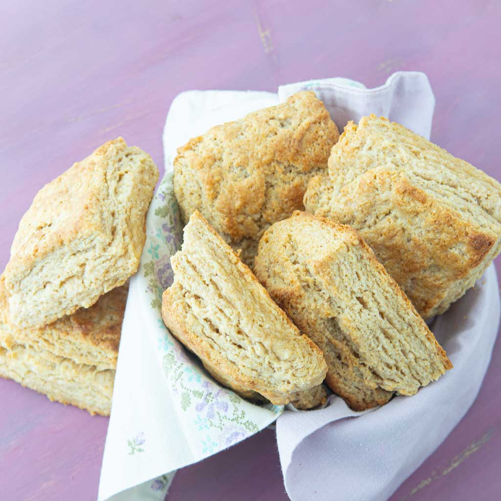 bowl of sour cream biscuits
